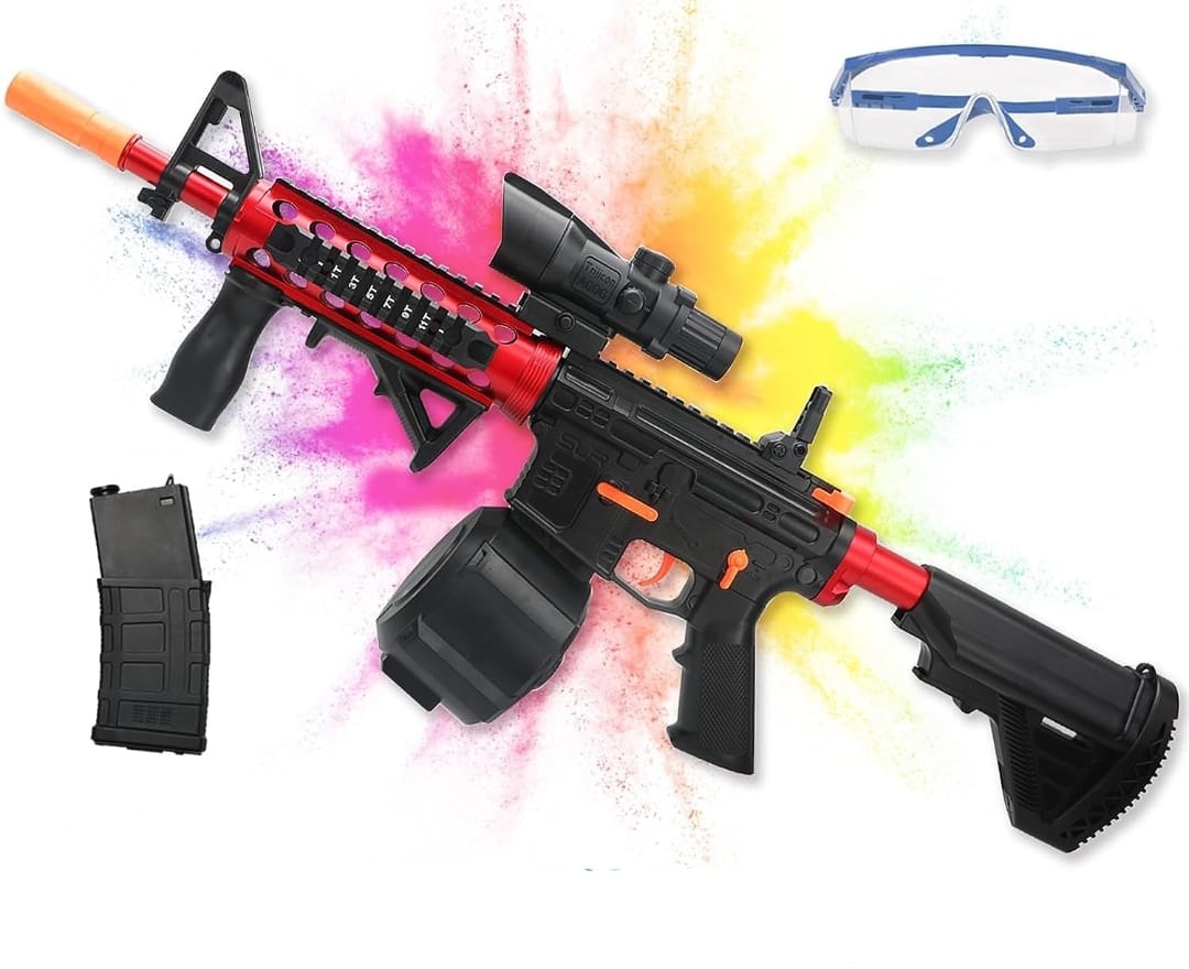 SUPER M4-A1 PISTOLA HIDROGEL + Gafas + Bolas + Mira